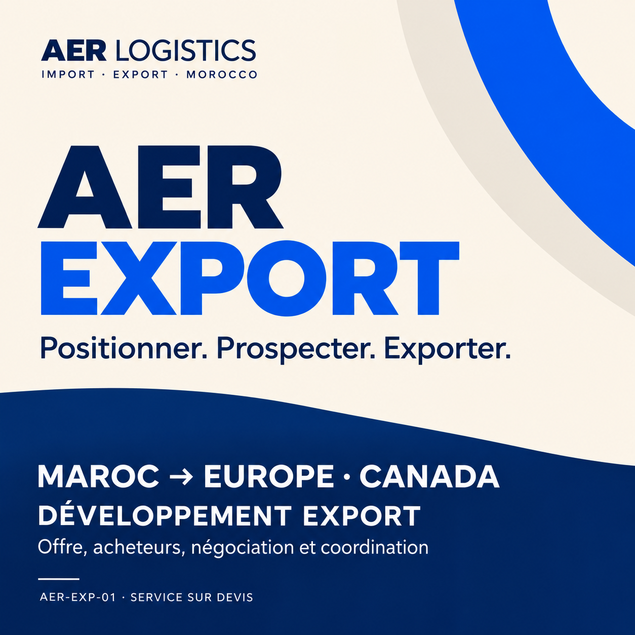 AER Export — développement des exportations marocaines vers l'Europe et le Canada